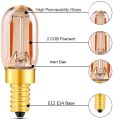 1W E14 T22 LED Filament Candelabra Bulbs(Amber Glow), Tubular Night Light Bulb,Ultra Warm White 2200K,10 Watt Equivalent 100 Lumen,Non Dimmable,5Pack [Energy Class A++]. 