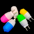 Pack of 2 LED Night Bulb Night Lamp with 2 Pin Plug AC 220V (Random Colors). 