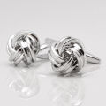 Silver/Golden Knot Cufflinks for Men. 