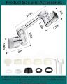 Universal Splash Filter Faucet 1080 Rotating Faucet Extender Aerator Non Splashing Swivel Sink Faucet Head with 2 Water Outlet Modes for Bathroom and Kitchen. 
