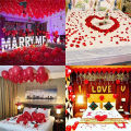 Valentine's Day Decoration Set I Love You Bear Balloon 1000 Rose Petals Valentine's Day Proposal Romance. 