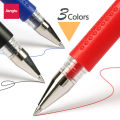 Wholesale price 6 Pesos! Ballpen 0.5 mm ball tip Black blue red available Gel pens Stationery School&office supplies.