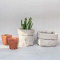 Plant Bags Flower Pot Coats for Office Desktop Kraft Paper Foldable Cosmetic Storage Bag Home Decoration. 