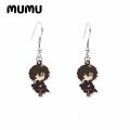 2020 New Bungo Stray Dogs Dangle Earring Anime Dazai Chuuya Acrylic Hook Earring Resin Earrings Epoxy Jewelry for Fans. 