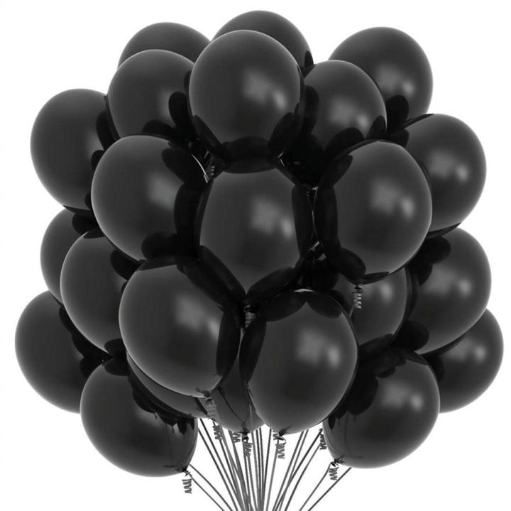 Pack of 10 Black Balloons, For Birthday, Events, Party, Decorations, Anniversary