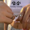 Trendy Trendy 1 Pair Heart Magnetic Love Ring For Couple Adjustable Rings For Girls Unisex Rings Broken Heart Ring For Couple. 