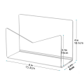 Acrylic Mail Holder Mail Organizer Countertop,Letter Holder for Desk Envelope Holder Mail Sorter Stand for Home Office Easy to Use 15.3x10.1x6cm. 