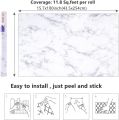 RR _ DEALZZ 1 PCS OF Marble Paper,17x120 inch Self Adhesive Wallpaper Waterproof Gloss PVC Vinyl, Oil Proof,White/Gray Granite Paper,Marble Vinyl Paper for Furniture Cover Surface,Countertop,Kitchen,Shelf Liner. 