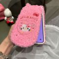 ♥Ready Stock +FREE Shipping+COD♥ Sanrio Hello kitty Plush embroidery apple Phone Case Kawaii Phone Case Silicone Soft Case for iPhone 12 13 14 15 16 Pro Max. 