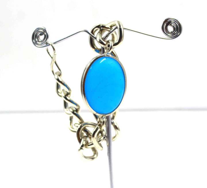 Feroza%20Stone%20&%20Silver%20Chain%20Bracelet%20For%20(Men%20&%20Boys)%20-%20Image%202