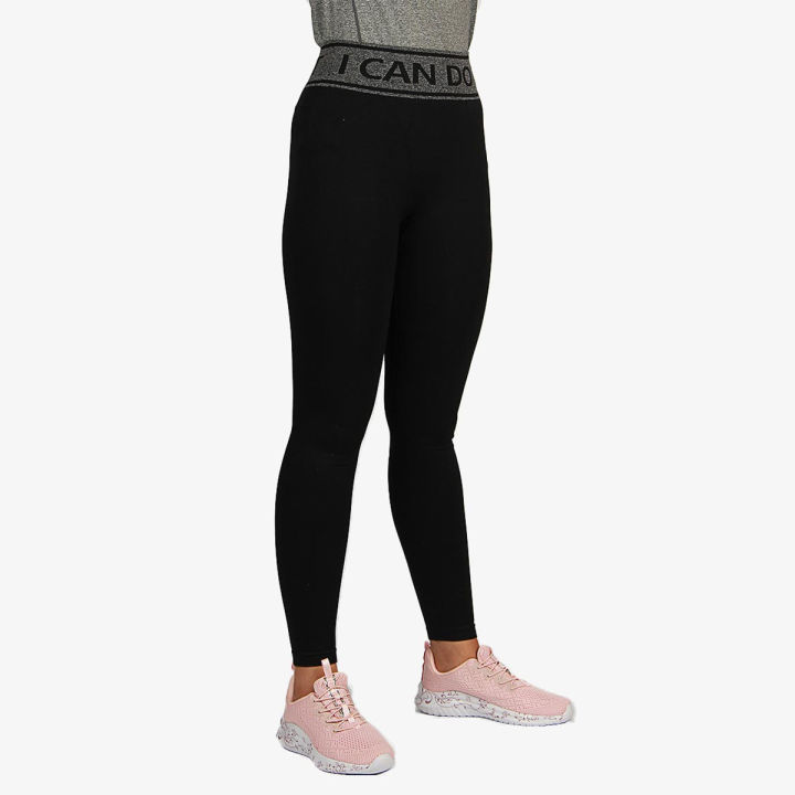 Gym Tights For Women I Can Do It Compression - Black / Grey