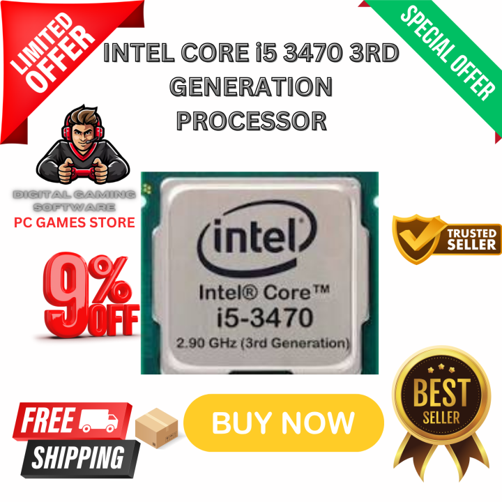 i5 3470 3rd generation Processor for Seamless Computing Performance Gaming Rendering CPU