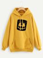 Marshmello Printed Fleece Full Sleeves Pull Over Hoodie For Men & Women. 