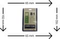 Pack of 20 (Pcs) PVC ID Card Holder Jackets B-1 Blue Medium Border – Durable Clear Badge Holders for ID Cards (102 x 65 mm, 200 Microns). 