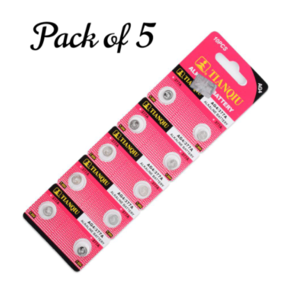 TIANQIU  Watch Cell Ag4 Lr626 377 Sr626Sw Alkaline Battery- Pack of 5  | | The Hope Store