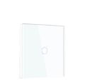 BSEED Touch Light Switch 1 Gang 2 Way, Tempered Glass Panel Light Switches with LED Indicator, White Touch Sensitive Light Switch-No Neutral Wire. 