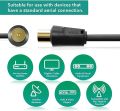 TV Aerial Cable 10m - Male To Male Gold Plated Coaxial Wire | Plug to Plug Shielded Connectors | Antenna AV Lead for Digital and Analogue Signals - Black uk import. 