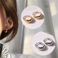 14K Gold-plated Small Hoop Earrings Simple Metal Circle Earrings Piercing Earrings. 
