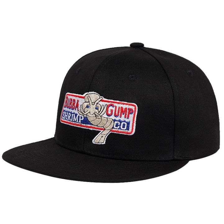 【LuckyBabyFans Store】1pcs Bubba Gump Shrimp CO. Snapback Hat Forrest Gump Costume Cosplay Embroidered Unisex Summer Cap Adjustable