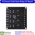 4-Channel Solid State Relay (SSR) Module Board 5V for Arduino, Raspberry Pi, ESP32, and Smart Automation Projects – High Precision AC Control by Electrica. 