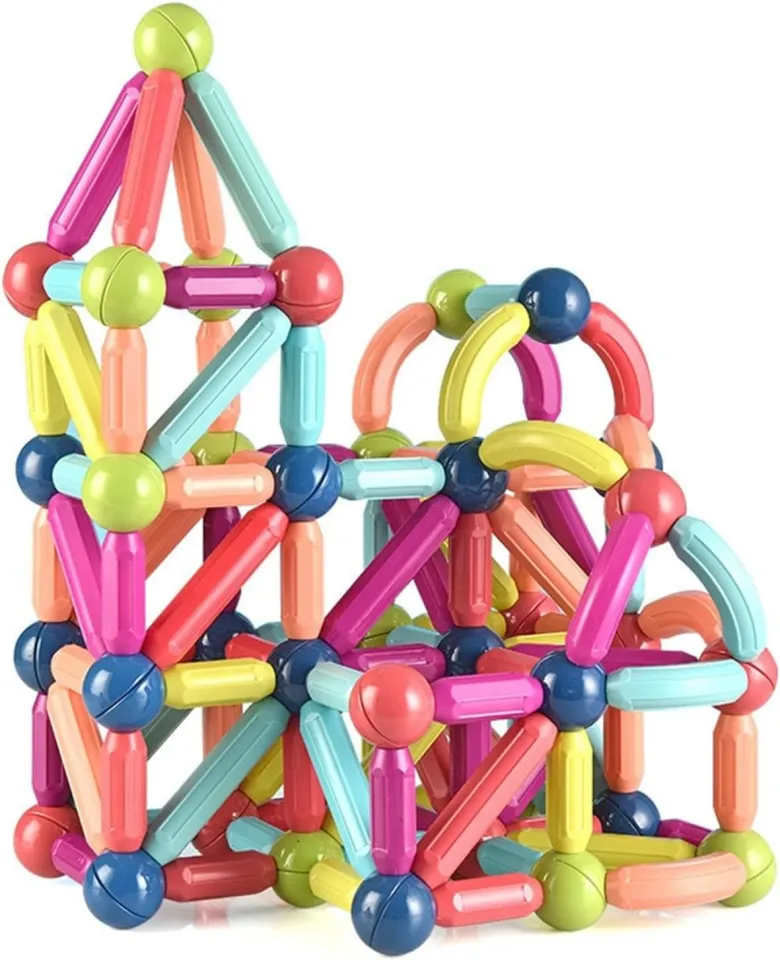 Magnetic Toys Building Blocks - 36/42/64/25 PCS Kids Magnet Balls and Rods Set Toddler STEM Sticks Toy Learning Educational Block Games Stacking Toys for Boy Girl Age 3+ Years Old Preschool