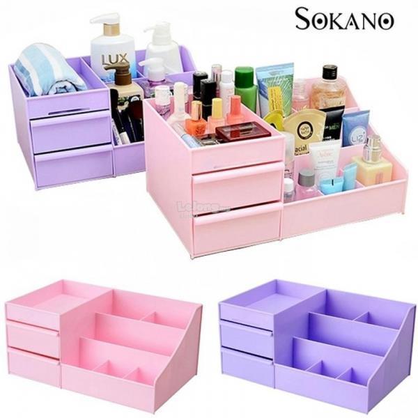 Cosmetic Storage Box Drawer Desktop Plastic Makeup Dressing Table Organizer