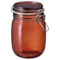 KORKEN IKEA 1-Liter Glass Food Storage Jar with Lid and Rubber Seal, Ideal for Tea, Sugar, Rice, and Pickles. 