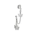Pair Of Ear Cuff Butterfly Long 8 cm Chain Pin Tassel Silver Color Earrings For Girls & Women. 