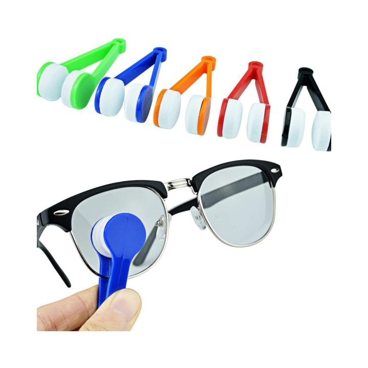 Mini Sun Glasses Eyeglass Microfiber Spectacles Cleaner Brush Cleaning Tool