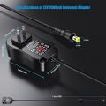SoulBay 12V Power Supply 24W Universal Charger Adjustable to DC 9V 7.5V 6V 5V 4.5V 3V 12 Volt 1A 1.5A 2A AC Adapter Replacement Cord for LED Strip Light Security Camera Speaker Router Keyboard, 5 FT uk import. 
