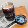 Camera Lens Shape Coffee Tea Mug with Lid - 350 ml. 