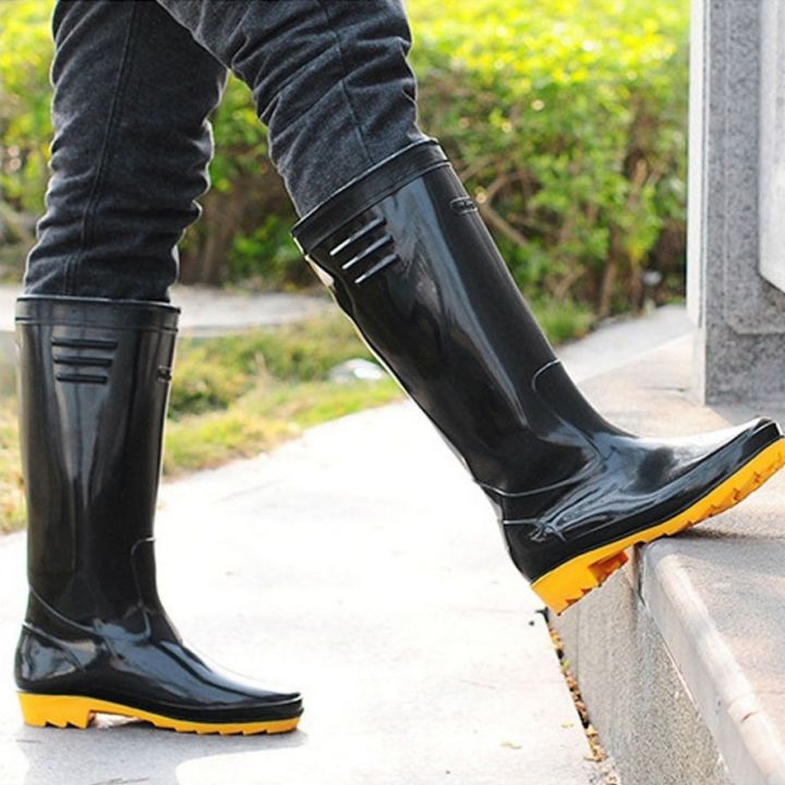 Imported Rain Boots for Men and Women Rain Shoes Pair of Industrial Safety Rain Rubber Long Shoes