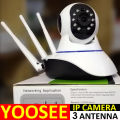YOOSEE Camera Wifi IPCam Full HD Triple Antenna 2 mp PTZ 2 Way Audio. 