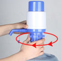 Hand Press Pump For Bottled Water - White & Blue. 
