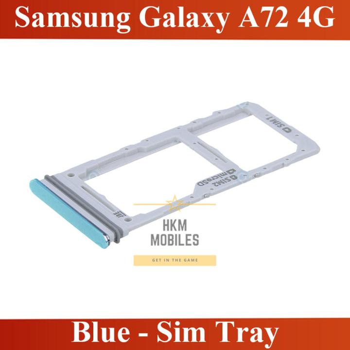 Samsung Galaxy A72 4G SIM Tray Sim Jacket Sim Slot Sim Door For Samsung Galaxy A72 4G - Blue