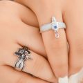 Valentine's Day Matching Vintage Cross Couple Rings Personality Trend Hip Hop Style Adjustable Rings for Men Women Fashion Jewelry. 