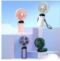 USB Handheld Mini Fan Foldable Portable Neck Hanging Fans 5 Speed Rechargeable Fan with Phone Stand and Display Screen. 