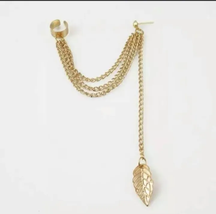 Flower%20Leaf%20Stud%20Ear%20Cuff%20Clip%20On%20Earings%20For%20Girls%20Stylish%20Ear%20Rings%20New%20jewellery%20for%20girls%20-%20Image%204