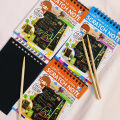 Pack of 2 Rainbow magic scratch note book Magic note book Magic Book Colourful note book with wooden Stick size 10 cm x 14 cm 10 Sheets for girls and boys. 