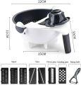 Magic Rotate Vegetable Cutter w/ Drain Basket Manual Vegetable Slicer Draining Basket Multi-functional Kitchen Veggie Fruit Shredder Grater Slicer Rotating Veggie Cutter Drain Bowl Sets Kitchen Tool. 