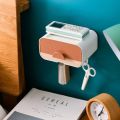 Wall-mounted 1-tier soap dispenser with convenient hanger- Versatile Wall-mounted box with drain tray. 