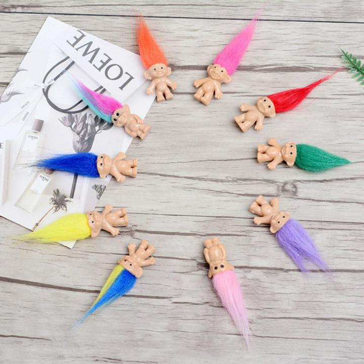 10pcs/lot 8cm Mini Trolls Doll Action Figures Toy Plastic Classical Models Dolls Spirits Boys Girls Funs Gift Toys for Children