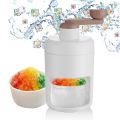 Ice Crusher Machine for Home,Manual Ice Shaver Crushed Ice Maker Shaved Ice Machine with Ice Cube Trays for Party, Bars, Restaurants (White). 