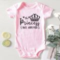 2 【HOT】 The Prince Has Arrived Printing Newborn Baby Boy Clothes Set Toddler Romper Summer 2022 New Born Jumpsuit Clothing For Newborns. 