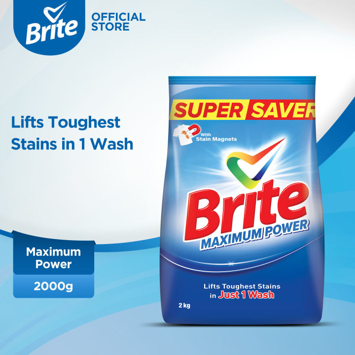 Brite Maximum Power 2kg - Detergent Washing Powder