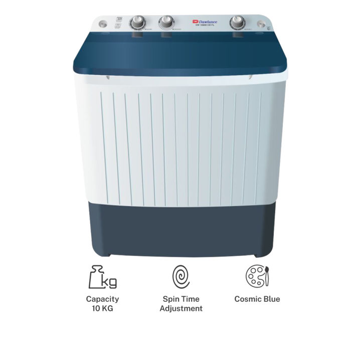 Dawlance 10 Kg Twin Tub Washing Machine Semi Automatic DW 10600 W FL
