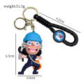 One Piece Keychains Anime Monkey D. Luffy Tony Chopper Roronoa Zoro Cartoon Character Key Chains Keyring Doll Bag Pendent. 