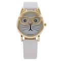 【ETOP】Leopard Cat Face Women Geneva Watch Leather Strap Analog Quartz Wrist Watches Kids Clock Gold Ladies Watch Relogio Feno. 