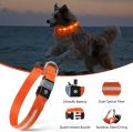 MASBRILL Led Dog Collar-Light Up Dog Collars Water-Resistant Lighted Dog Collar for Dogs (L(23.62 * 0.98inch), Orange). 