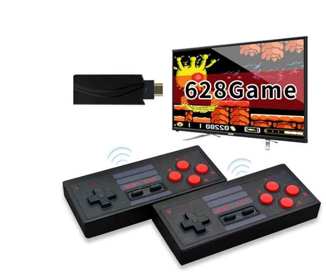 4K HDMI Video Game Console Built in 628/818/1000 Classic Games Mini Retro Console Wireless Controller HDMI Output Dual Players